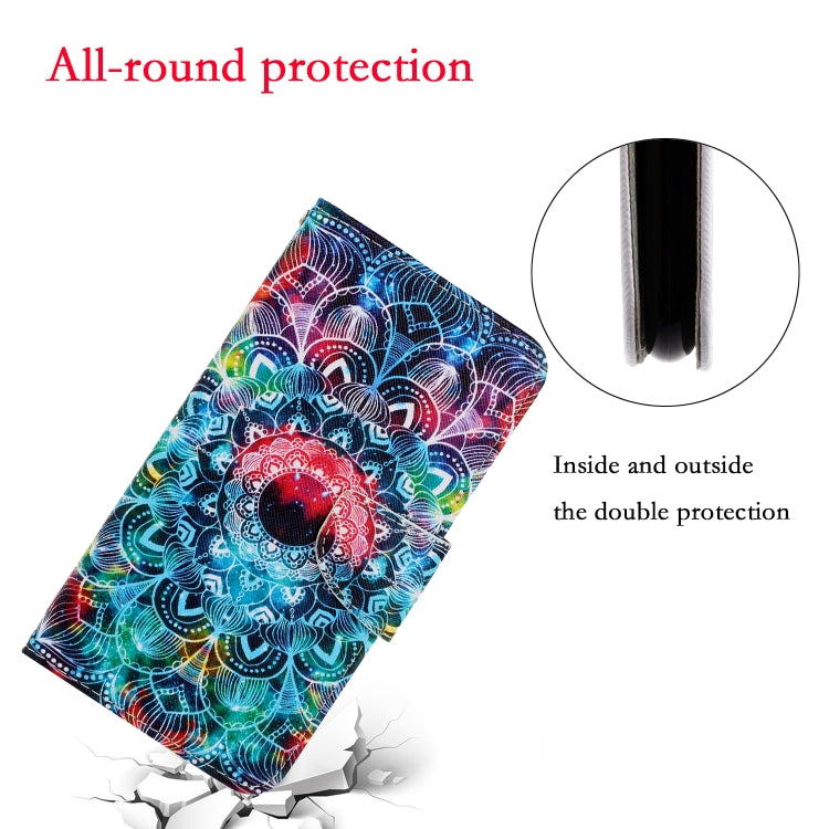 For iPhone 16 Pro 3D Colored Drawing Flip Leather Phone Case(Mandala) - iPhone 16 Pro Cases by buy2fix | Online Shopping UK | buy2fix