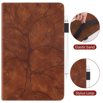 For Samsung Galaxy Tab S8 / S7 Life Tree Series Horizontal Flip Leather Tablet Case(Brown) - Galaxy Tab S8 Cases by buy2fix | Online Shopping UK | buy2fix