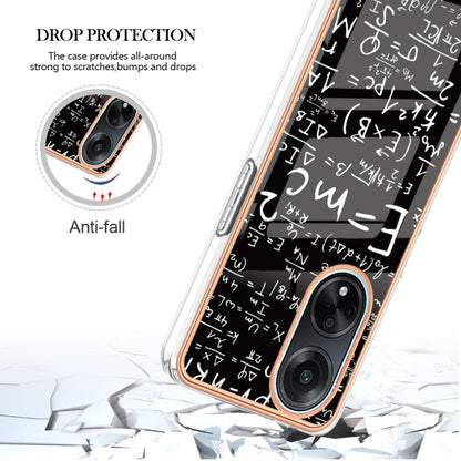 For OPPO A98 Electroplating Marble Dual-side IMD Phone Case(Equation) - OPPO Cases by buy2fix | Online Shopping UK | buy2fix