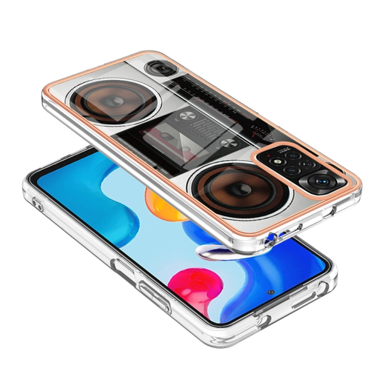 For Xiaomi Redmi Note 11s / Note 11 4G Electroplating Marble Dual-side IMD Phone Case(Retro Radio) - Xiaomi Cases by buy2fix | Online Shopping UK | buy2fix