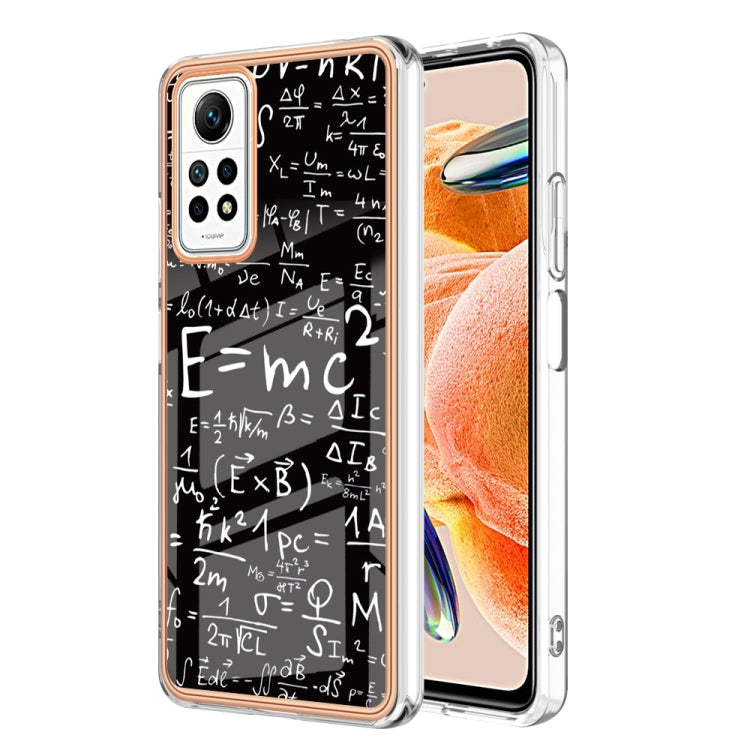 For Xiaomi Redmi Note 12 Pro 4G Global Electroplating Marble Dual-side IMD Phone Case(Equation) - Xiaomi Cases by buy2fix | Online Shopping UK | buy2fix