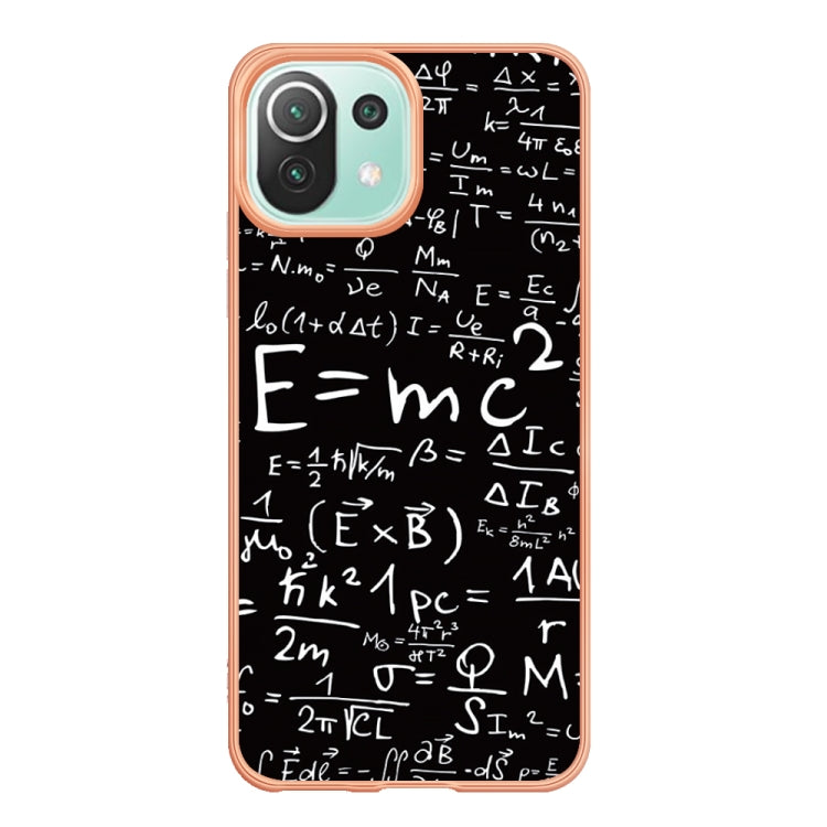 For Xiaomi 11 Lite Electroplating Marble Dual-side IMD Phone Case(Equation) - Xiaomi Cases by buy2fix | Online Shopping UK | buy2fix