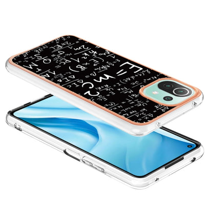 For Xiaomi 11 Lite Electroplating Marble Dual-side IMD Phone Case(Equation) - Xiaomi Cases by buy2fix | Online Shopping UK | buy2fix