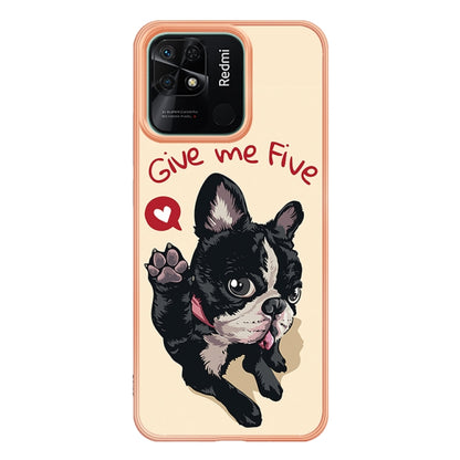 For Xiaomi Redmi 10C Electroplating Marble Dual-side IMD Phone Case(Lucky Dog) - Xiaomi Cases by buy2fix | Online Shopping UK | buy2fix