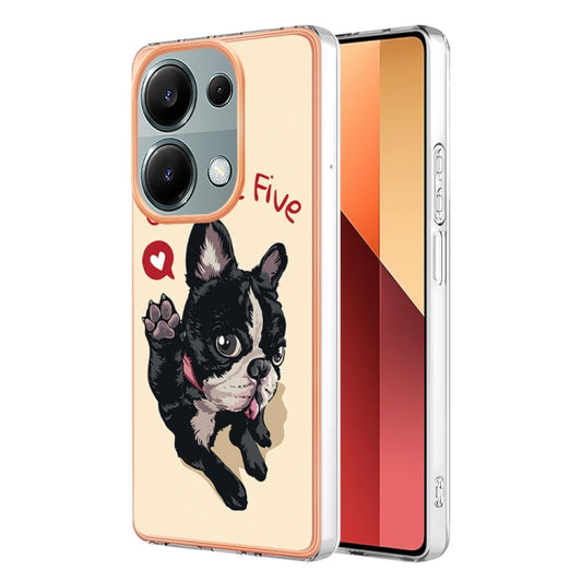 For Xiaomi Redmi Note 13 Pro 4G/Poco M6 Pro 4G Electroplating Marble Dual-side IMD Phone Case(Lucky Dog) - Note 13 Pro Cases by buy2fix | Online Shopping UK | buy2fix