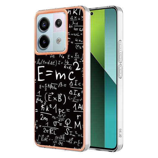 For Xiaomi Redmi Note 13 Pro 5G Global Electroplating Marble Dual-side IMD Phone Case(Equation) - Note 13 Pro Cases by buy2fix | Online Shopping UK | buy2fix