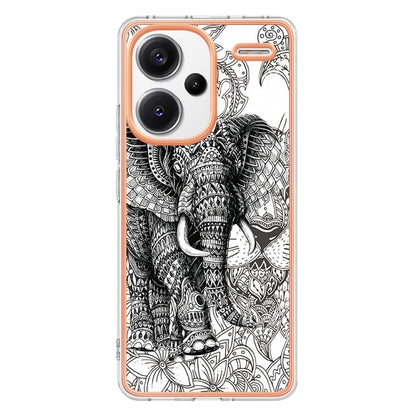 For Xiaomi Redmi Note 13 Pro+ 5G Electroplating Marble Dual-side IMD Phone Case(Totem Elephant) - Note 13 Pro+ Cases by buy2fix | Online Shopping UK | buy2fix