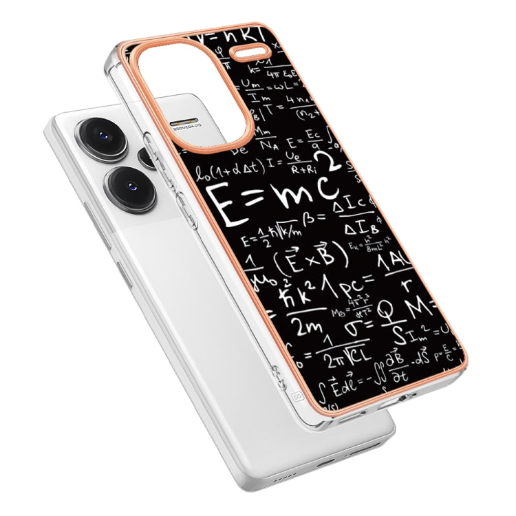 For Xiaomi Redmi Note 13 Pro+ 5G Electroplating Marble Dual-side IMD Phone Case(Equation) - Note 13 Pro+ Cases by buy2fix | Online Shopping UK | buy2fix