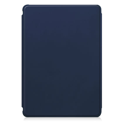 For Samsung Galaxy Tab S9+ 360 Rotation Transparent Smart Leather Case(Dark Blue) - Galaxy Tab S9+ Cases by buy2fix | Online Shopping UK | buy2fix