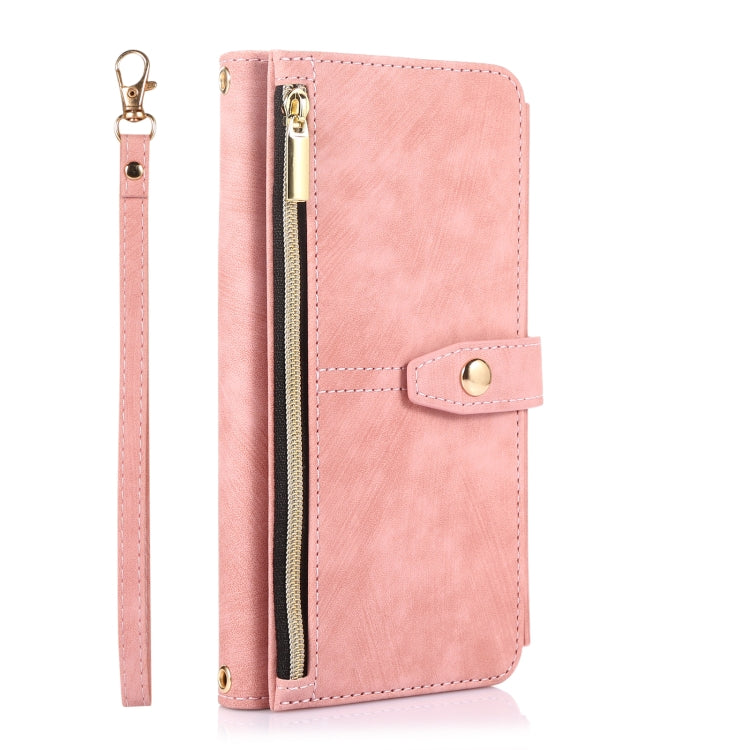 For Google Pixel 6 Dream 9-Card Wallet Zipper Bag Leather Phone Case(Pink) - Google Cases by buy2fix | Online Shopping UK | buy2fix