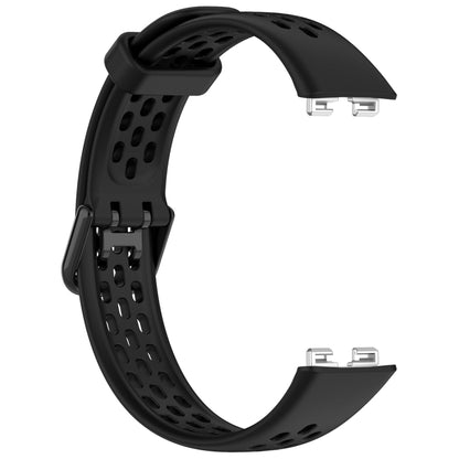 For Huawei Band 8 Solid Color Breathable Silicone Watch Band(Black) - Watch Bands by buy2fix | Online Shopping UK | buy2fix