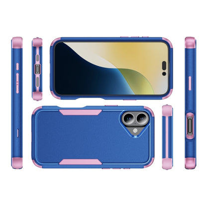 For iPhone 16 Plus Commuter Shockproof TPU + PC Phone Case(Royal Blue+Pink) - iPhone 16 Plus Cases by buy2fix | Online Shopping UK | buy2fix