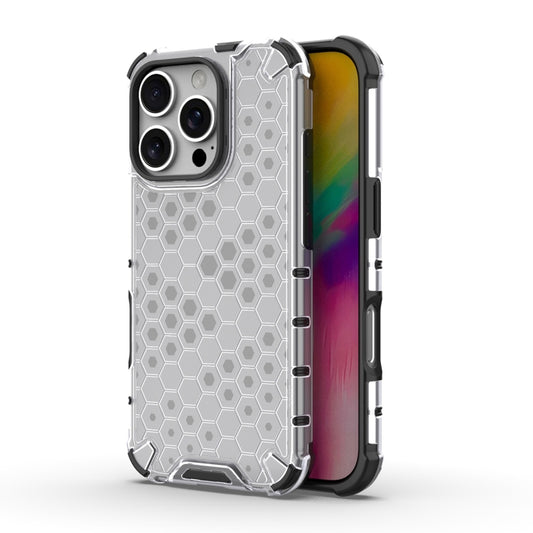 For iPhone 16 Pro Max Honeycomb Shockproof Phone Case(White) - iPhone 16 Pro Max Cases by buy2fix | Online Shopping UK | buy2fix