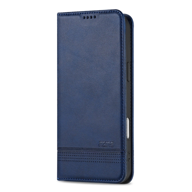 For iPhone 16 Plus AZNS Magnetic Calf Texture Flip Leather Phone Case(Dark Blue) - iPhone 16 Plus Cases by AZNS | Online Shopping UK | buy2fix