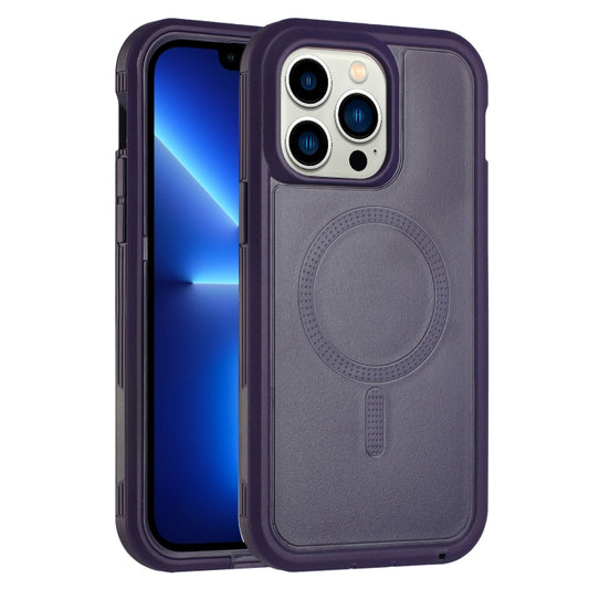 For iPhone 13 Pro Defender Series XT MagSafe Magnetic PC + TPU Shockproof Phone Case(Dark Purple) - iPhone 13 Pro Cases by buy2fix | Online Shopping UK | buy2fix