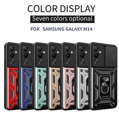 For Samsung Galaxy M14 5G Sliding Camera Cover Design TPU+PC Phone Case(Black) - Galaxy Phone Cases by buy2fix | Online Shopping UK | buy2fix