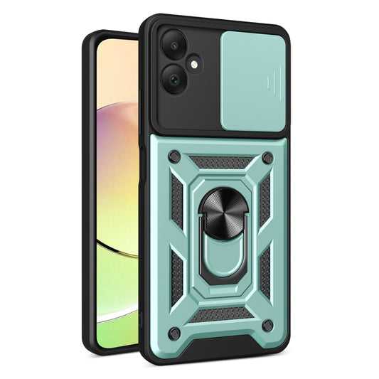 For Samsung Galaxy A05 Sliding Camera Cover Design TPU+PC Phone Case(Green) - Galaxy Phone Cases by buy2fix | Online Shopping UK | buy2fix