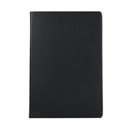 For Samsung Galaxy Tab S9 360 Degrees Rotation Holder Litchi Texture Leather Tablet Case(Black) - Galaxy Tab S9 Cases by buy2fix | Online Shopping UK | buy2fix