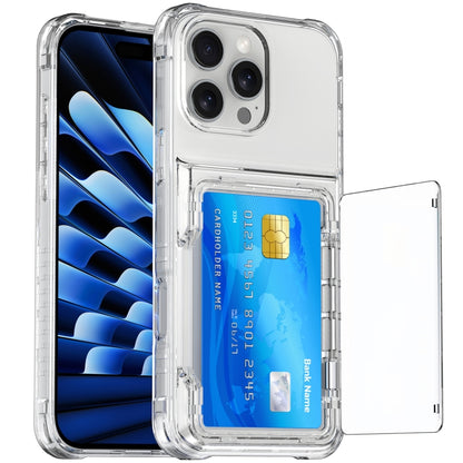 For iPhone 16 Pro Max Crystal Clear Flip Card Slot Phone Case(Transparent) - iPhone 16 Pro Max Cases by buy2fix | Online Shopping UK | buy2fix