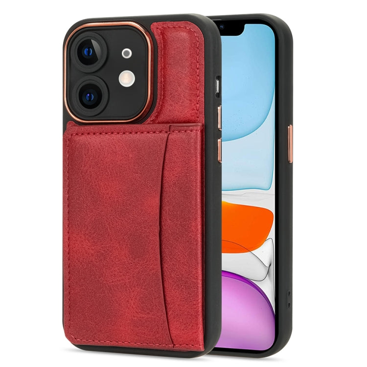 For iPhone 11 Multifunctional Magsafe Magnetic Card Bag Phone Case(Red) - iPhone 11 Cases by buy2fix | Online Shopping UK | buy2fix