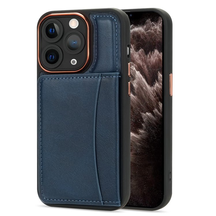 For iPhone 11 Pro Max Multifunctional Magsafe Magnetic Card Bag Phone Case(Blue) - iPhone 11 Pro Max Cases by buy2fix | Online Shopping UK | buy2fix