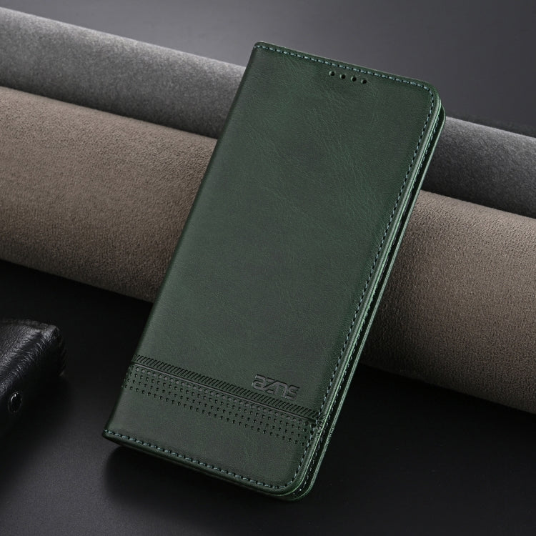 For OPPO Find X7 Ultra AZNS Magnetic Calf Texture Flip Leather Phone Case(Dark Green) - OPPO Cases by AZNS | Online Shopping UK | buy2fix