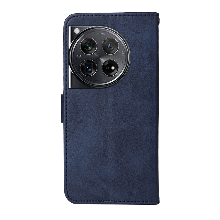 For OnePlus 12 Classic Calf Texture Flip Leather Phone Case(Blue) - OnePlus Cases by buy2fix | Online Shopping UK | buy2fix