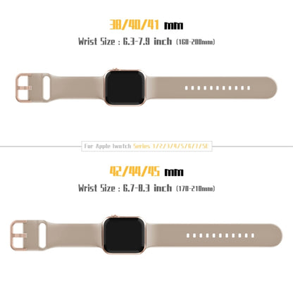 For Apple Watch Series 8 41mm Pin Buckle Silicone Watch Band(Milk Tea) - Watch Bands by buy2fix | Online Shopping UK | buy2fix