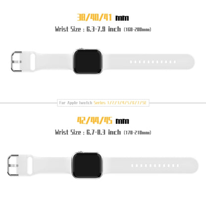 For Apple Watch Series 4 40mm Pin Buckle Silicone Watch Band(White) - Watch Bands by buy2fix | Online Shopping UK | buy2fix