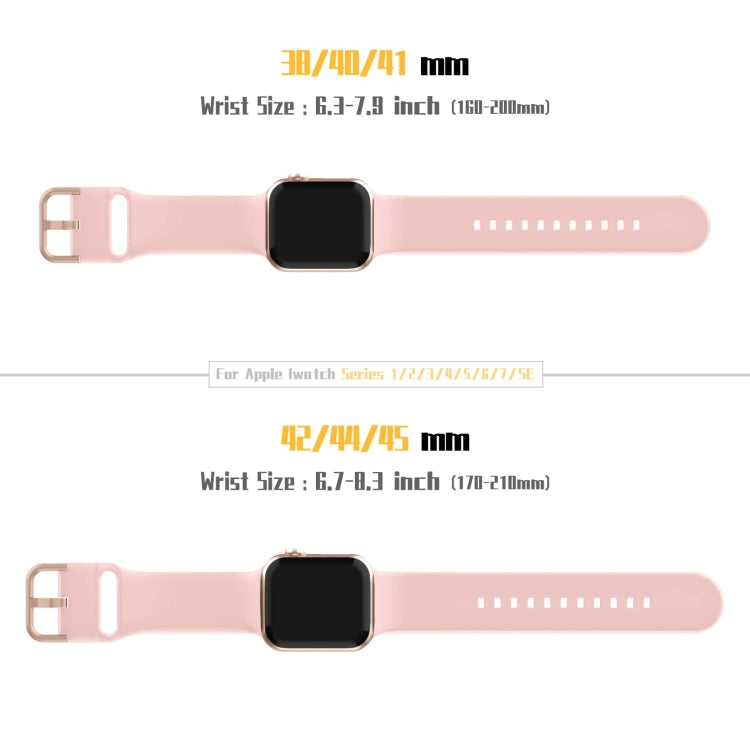 For Apple Watch Series 3 38mm Pin Buckle Silicone Watch Band(Pink) - Watch Bands by buy2fix | Online Shopping UK | buy2fix