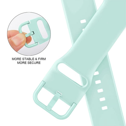 For Apple Watch Series 9 41mm Pin Buckle Silicone Watch Band(Mint Green) - Watch Bands by buy2fix | Online Shopping UK | buy2fix