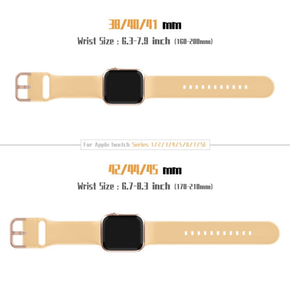 For Apple Watch Series 9 45mm Pin Buckle Silicone Watch Band(Light Orange) - Watch Bands by buy2fix | Online Shopping UK | buy2fix