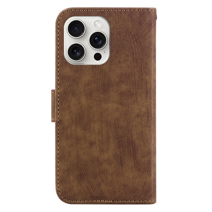 For iPhone 16 Pro Little Tiger Embossed Leather Phone Case(Brown) - iPhone 16 Pro Cases by buy2fix | Online Shopping UK | buy2fix