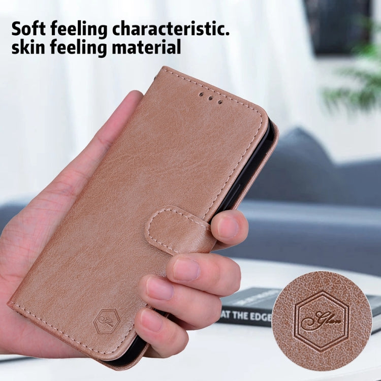 For Google Pixel 9 Skin Feeling Oil Leather Texture PU + TPU Phone Case(Champagne) - Google Cases by buy2fix | Online Shopping UK | buy2fix