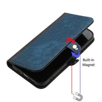 For Motorola Edge 5G 2024 Side Buckle Double Fold Hand Strap Leather Phone Case(Royal Blue) - Motorola Cases by buy2fix | Online Shopping UK | buy2fix