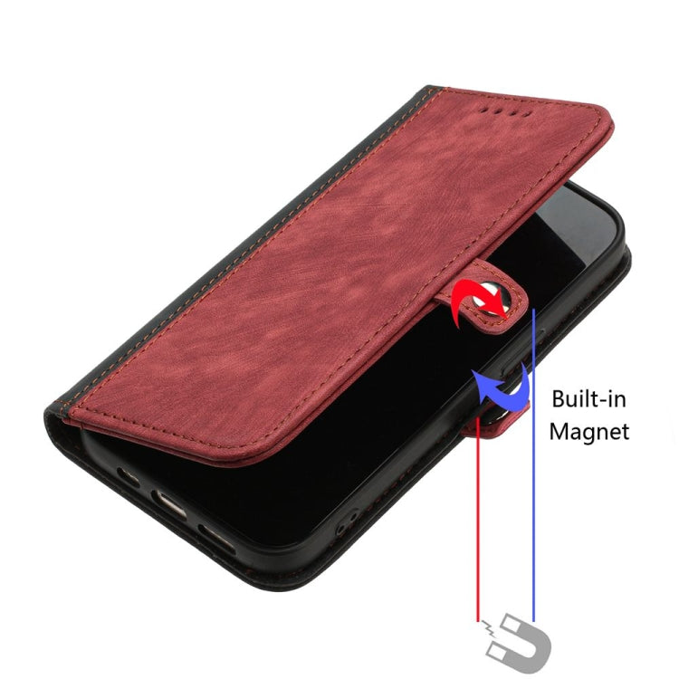 For Motorola Moto G Stylus 5G 2024 Side Buckle Double Fold Hand Strap Leather Phone Case(Red) - Motorola Cases by buy2fix | Online Shopping UK | buy2fix