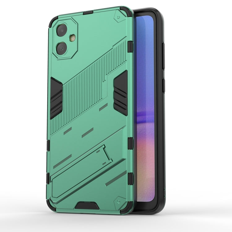 For Samsung Galaxy A05 4G Punk Armor 2 in 1 PC + TPU Shockproof Phone Case with Invisible Holder(Green) - Galaxy Phone Cases by buy2fix | Online Shopping UK | buy2fix