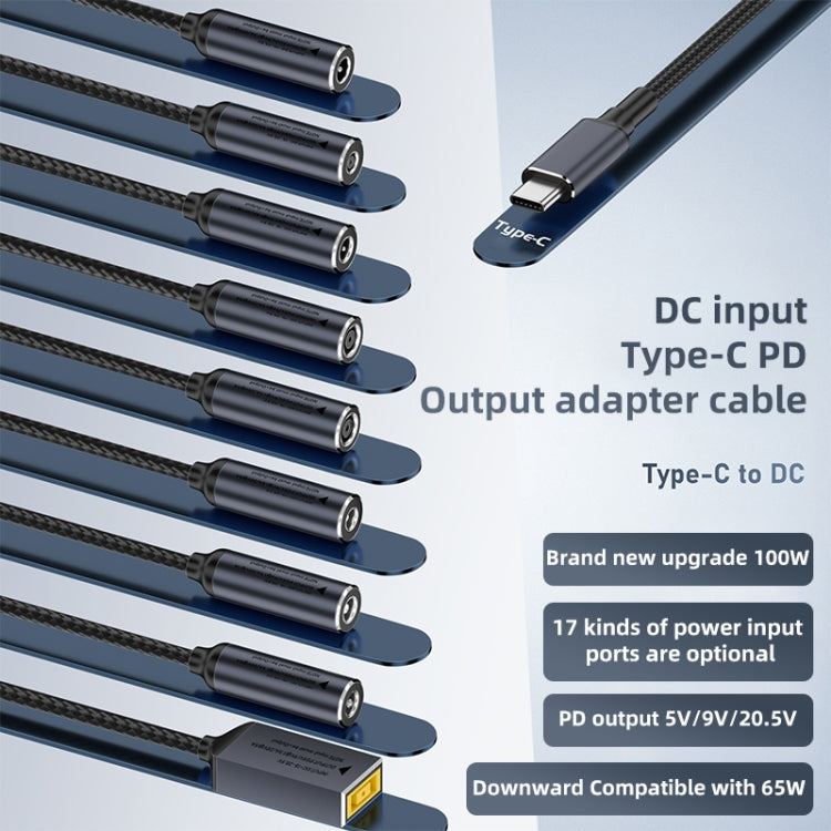 DC 5.5 x 1.7mm to USB-C / Type-C Male 100W Computer Charging Adapter Connector - Universal Power Adapter by buy2fix | Online Shopping UK | buy2fix