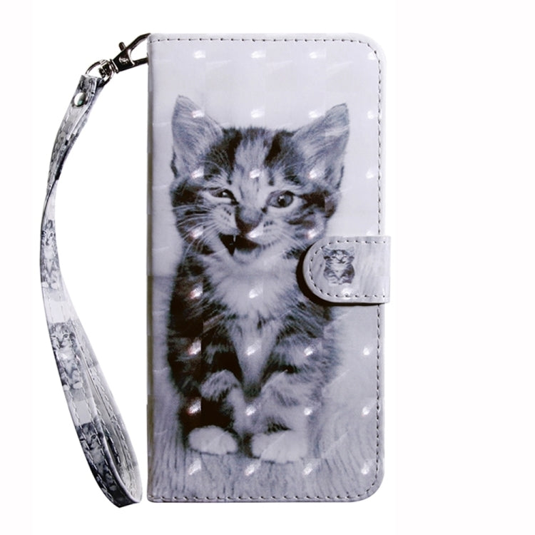 For Samsung Galaxy S24 5G 3D Painted Leather Phone Case(Smile Cat) - Galaxy S24 5G Cases by buy2fix | Online Shopping UK | buy2fix