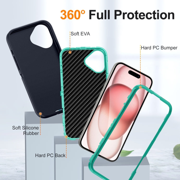 For iPhone 16 Plus Life Waterproof Rugged Phone Case(Dark Blue + Light Blue) - iPhone 16 Plus Cases by buy2fix | Online Shopping UK | buy2fix