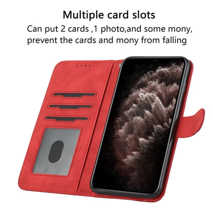 For Motorola Moto G Power 5G 2024 Cubic Skin Feel Flip Leather Phone Case(Red) - Motorola Cases by buy2fix | Online Shopping UK | buy2fix