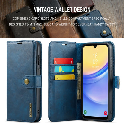 For Samsung Galaxy A15 5G / A15 4G DG.MING Crazy Horse Texture Detachable Magnetic Leather Case(Blue) - Galaxy Phone Cases by DG.MING | Online Shopping UK | buy2fix