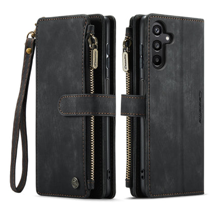 For Samsung Galaxy A15 CaseMe C30 Card Slots Zipper Wallet Leather Phone Case(Black) - Galaxy Phone Cases by CaseMe | Online Shopping UK | buy2fix