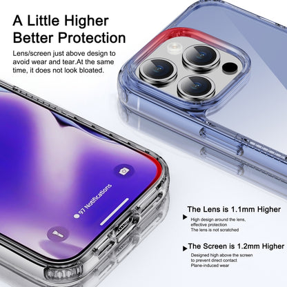 For iPhone 15 Pro Max iPAKY YG Series Transparent PC+TPU Phone Case(Transparent Purple) - iPhone 15 Pro Max Cases by iPAKY | Online Shopping UK | buy2fix