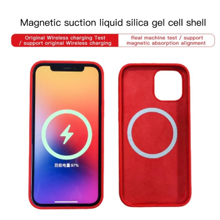 For iPhone 14 Plus MagSafe Liquid Silicone Full Coverage Phone Case(Red) - iPhone 14 Plus Cases by buy2fix | Online Shopping UK | buy2fix