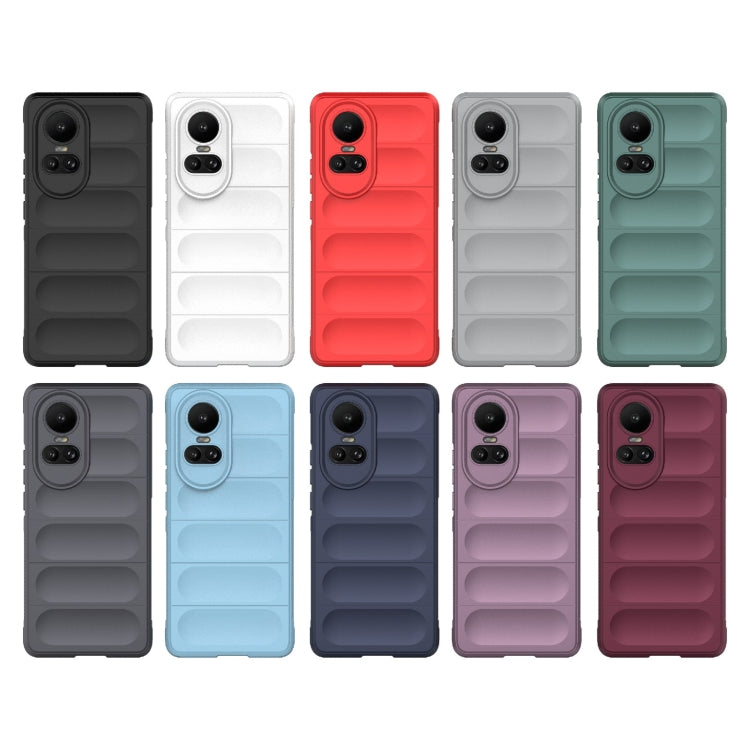 For OPPO Reno10 5G Global Magic Shield TPU + Flannel Phone Case(White) - OPPO Cases by buy2fix | Online Shopping UK | buy2fix