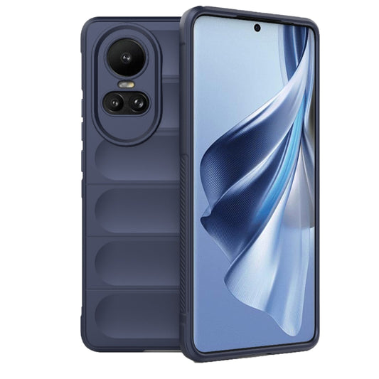 For OPPO Reno10 5G Global Magic Shield TPU + Flannel Phone Case(Dark Blue) - OPPO Cases by buy2fix | Online Shopping UK | buy2fix