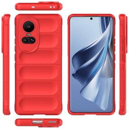 For OPPO Reno10 5G Global Magic Shield TPU + Flannel Phone Case(Red) - OPPO Cases by buy2fix | Online Shopping UK | buy2fix