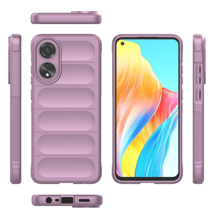 For OPPO A78 4G Global Magic Shield TPU + Flannel Phone Case(Purple) - OPPO Cases by buy2fix | Online Shopping UK | buy2fix