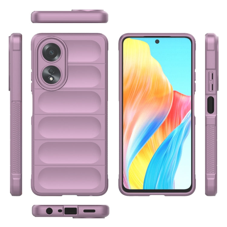 For OPPO A58 4G Global Magic Shield TPU + Flannel Phone Case(Purple) - OPPO Cases by buy2fix | Online Shopping UK | buy2fix